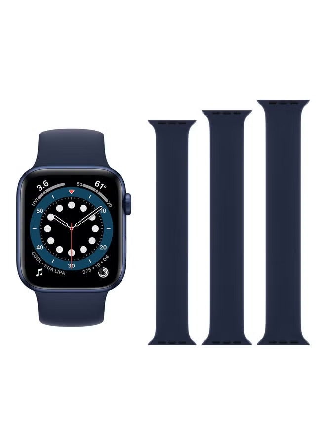 PROMASS 3-Piece Replacement Band For Apple Watch Series 6/SE/5/4/3/2/1 40/38 mm Deep Navy Blue - Image 2