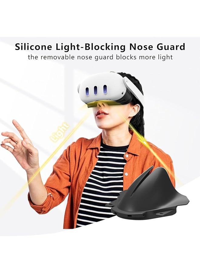 X spring Quest Face Pad Face Cover Pad Facial Interface With Vr Accessories For Meta Quest 3 With Soft Pu Face Cushion Pad Replacement Comfortabe Sponge Reduce Head Pressure Immersive Gaming - Image 5
