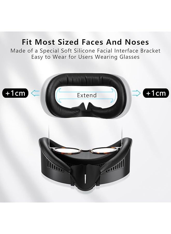 X spring Quest Face Pad Face Cover Pad Facial Interface With Vr Accessories For Meta Quest 3 With Soft Pu Face Cushion Pad Replacement Comfortabe Sponge Reduce Head Pressure Immersive Gaming - Image 3
