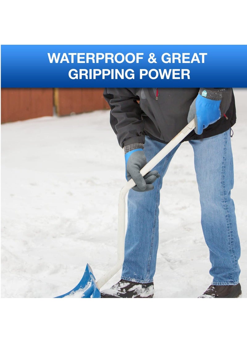 Waterproof Work Gloves, Cut Resistant Gloves with Insulated Double Latex Coated, Super Grip for Gardening, Car and Fish Cleaning (1 Pair, XL) - Image 4