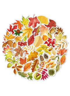 Generic 50-Piece Beautiful Leaves Cartoon Stickers Vinyl Aesthetic Sticker Laptop Stickers for Skateboard Guitar Travel Case Graffiti Sticker Door Luggage Car Bike Bicycle for Kids Teens Girls Adults  - Image 1