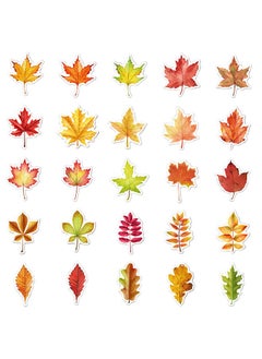 Generic 50-Piece Beautiful Leaves Cartoon Stickers Vinyl Aesthetic Sticker Laptop Stickers for Skateboard Guitar Travel Case Graffiti Sticker Door Luggage Car Bike Bicycle for Kids Teens Girls Adults  - Image 4