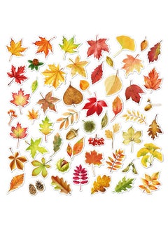 Generic 50-Piece Beautiful Leaves Cartoon Stickers Vinyl Aesthetic Sticker Laptop Stickers for Skateboard Guitar Travel Case Graffiti Sticker Door Luggage Car Bike Bicycle for Kids Teens Girls Adults  - Image 2