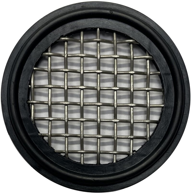 DR.COMPONENT 1.5" Sanitary Tri-Clamp Gaskets (Pack of 2), Bonded Type Screen (#6 Mesh/ 2380 μm) Gaskets, Black EPDM - Image 1