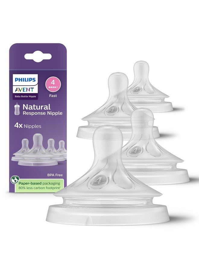 حلمات فيليبس أفينت الطبيعية، تدفق سريع (تدفق 4)، عبوة 4، SCY964/44