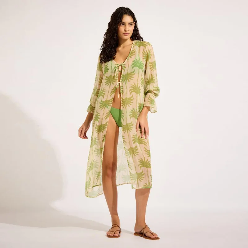 SEAFOLLY Oasis Tie Front Cover Up - Women