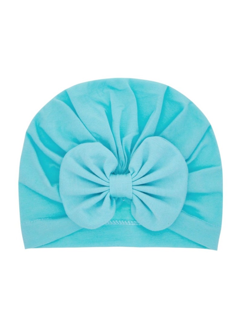 Bambimici Bambimici -  Set of  2 TinyTwist Baby Turban and Mittens - Blue  - Image 2