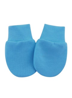 Bambimici -  Set of  2 TinyTwist Baby Turban and Mittens - Blue