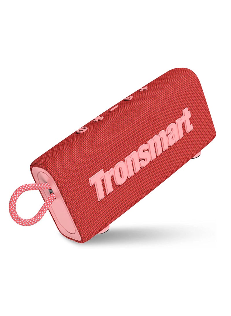 ترونسمارت Tronsmart Trip 10W Portable Bluetooth Wireless Waterproof Speaker, Bluetooth 5.3, IPX7 Waterproof, 20H Playtime Built-in Mic Red Colour  - Image 2