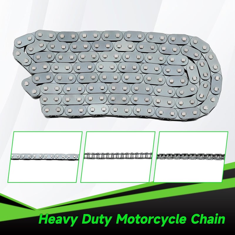 سلسلة T8F 134 رابط مع أداة كسر السلسلة متوافقة مع دراجة SYX Moto 50cc للطرق الوعرة، Mototec، SSR، X-pro، Coolster 47cc 49cc، محرك ثنائي الشوط، دراجة بوكيت روكيت، دراجة حفرة، دراجة رباعية صغيرة للأطفال، عربة جولف بأربع عجلات، قطع غيار - Image 3