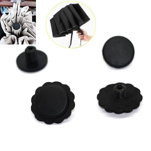 DraCra 4 Set Travel Umbrella Top Screw Cover Replacement 6mm + 8mm Thread End Cap Stopper Tip with Waterproof Gasket for Windproof Travel Umbrellas Stick Compact Umbrella Folding Umbrella Portable Automatic Umbrellas - Image 2