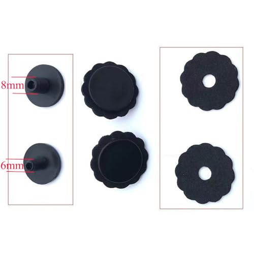 DraCra 4 Set Travel Umbrella Top Screw Cover Replacement 6mm + 8mm Thread End Cap Stopper Tip with Waterproof Gasket for Windproof Travel Umbrellas Stick Compact Umbrella Folding Umbrella Portable Automatic Umbrellas - Image 3