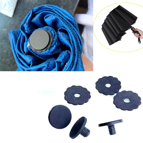 DraCra 4 Set Travel Umbrella Top Screw Cover Replacement 6mm + 8mm Thread End Cap Stopper Tip with Waterproof Gasket for Windproof Travel Umbrellas Stick Compact Umbrella Folding Umbrella Portable Automatic Umbrellas - Image 4