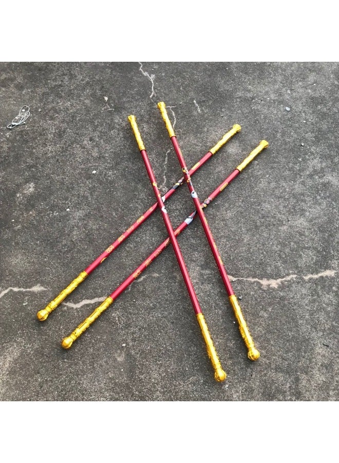 Hollow Red Pole Metal Electroplated Gold Hoop Stick With Sleeve Journey To The West Sun Wukong Ruyi Gold Hoop Stick Scenic Spot Hot Sale-Color:Metal With Sleeve  - Image 4