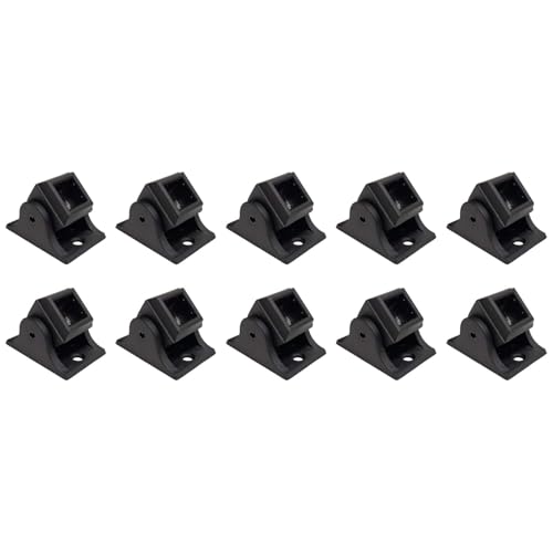 Decorex Hardware Baluster Screw Down Swivel Shoe with Set of Screws - for Use with 1/2" Square Iron Balusters - Set of 10 (Satin Black) - DH-61 - Image 2