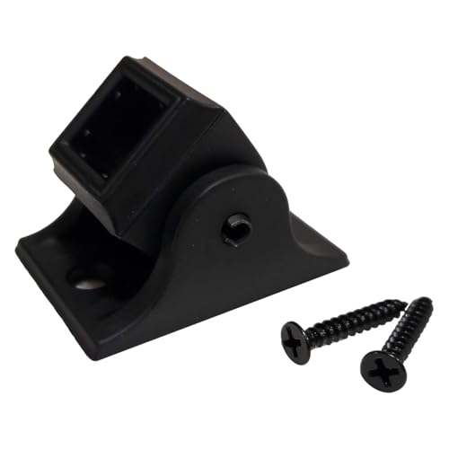 Decorex Hardware Baluster Screw Down Swivel Shoe with Set of Screws - for Use with 1/2" Square Iron Balusters - Set of 10 (Satin Black) - DH-61 - Image 5