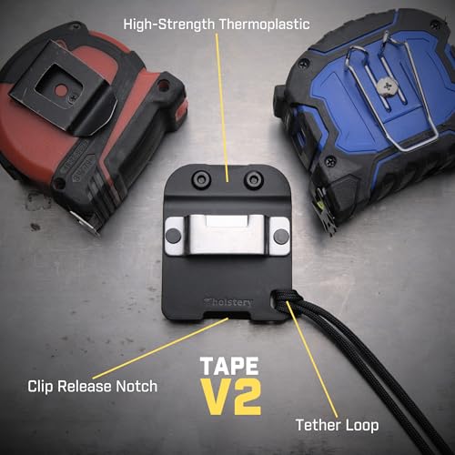 Holstery TapeMaster | Clip-On Tape Measure Holder - Low-Profile Measuring Tape Holster for Your Belt, Tool Bags, Pockets, or Pants - Image 3