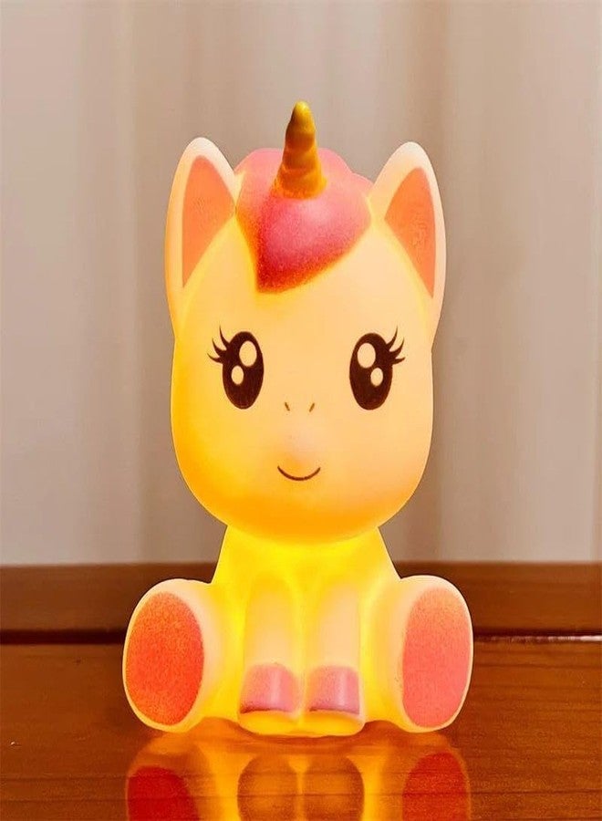 clean mitra 1 pcs Unicorn Night Lamp for Kids LED Bedside Light Cute Unicorn Night Light for Baby Room Bedroom Decor Touch Control Soft Silicone Lamp - Image 4
