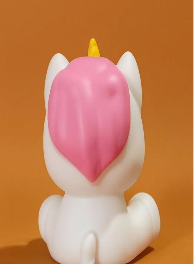 clean mitra 1 pcs Unicorn Night Lamp for Kids LED Bedside Light Cute Unicorn Night Light for Baby Room Bedroom Decor Touch Control Soft Silicone Lamp - Image 5