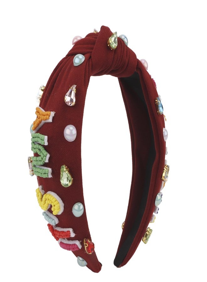 AOPRIE It's My Birthday Headbands & Sash - Red, Classic Rhinestone Metal, Women & Girls, 1 Pack - Image 1