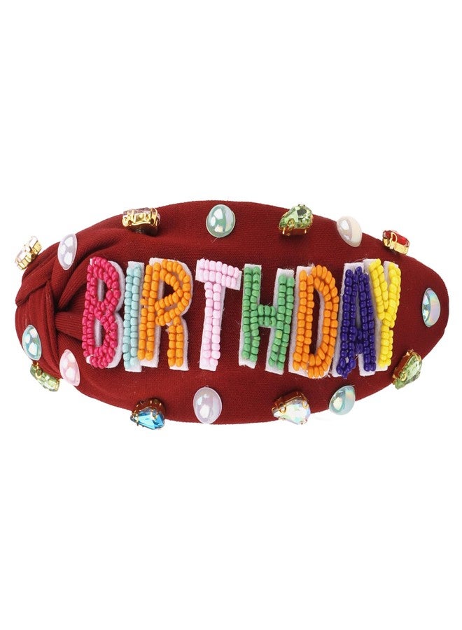 AOPRIE It's My Birthday Headbands & Sash - Red, Classic Rhinestone Metal, Women & Girls, 1 Pack - Image 3