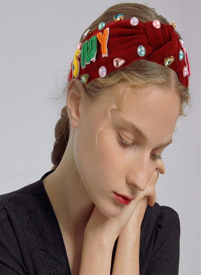 AOPRIE It's My Birthday Headbands & Sash - Red, Classic Rhinestone Metal, Women & Girls, 1 Pack - Image 5