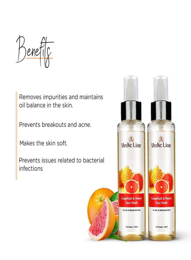 فيديك لاين غسول الوجه فيديكلاين بالجريب فروت والعسل للبشرة الدهنية والجافة، هدية مثالية لعيد الميلاد ورأس السنة الجديدة، (عبوة من قطعتين)، (2 * 100 مل) - Image 2