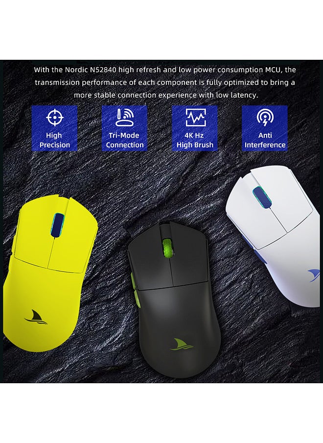 Darmoshark - M3 4K Wireless BT5.0 Wired Tri-Mode Rechargeable Gaming Mouse 26000DPI TTC PAM3395 Optical E-sports Mice Custom Drivers For Computer Laptop PC - Image 1