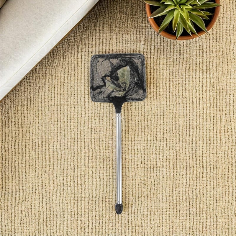 Retractable Fishing Net and Telescopic Aquarium Skimmer Net with Stainless Steel Handle, 3D Shrimp Catcher for Fish Tank and Pond Cleaning, - Image 5