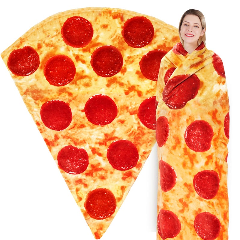 Jorbest Pizzas Blanket Adult Kids and Baby Size for Birthday Gifts  Double Sided Food Throw Blanket Funny Gifts for Women Men Teen  285 GSM Soft Flannel Taco Blanket (Red  60 inches) - Image 1