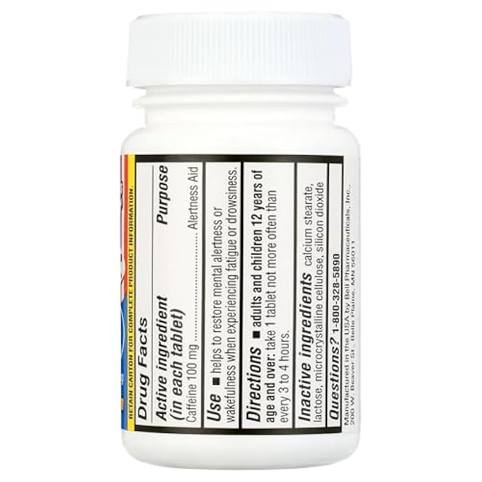 Jet-Alert Regular Strength Caffeine 100 mg Tablets, Value Size, 120 Count (Pack of 3) - Image 3