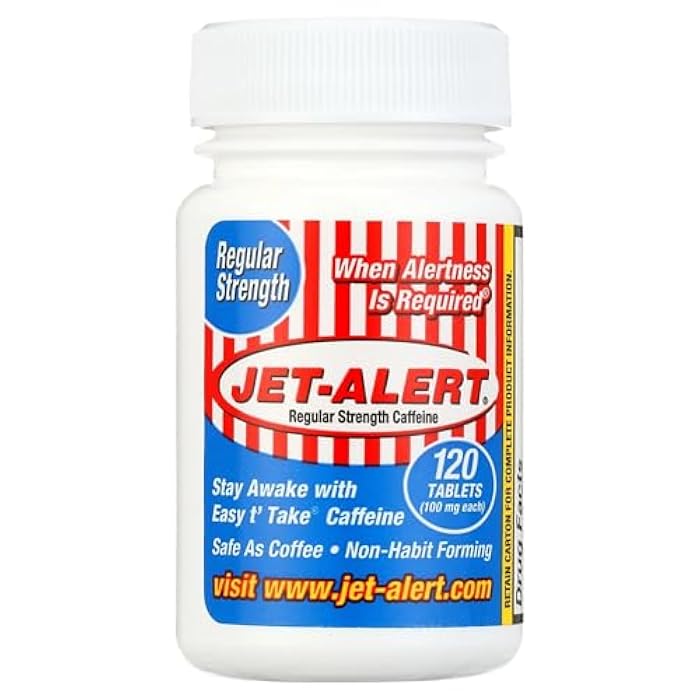 Jet-Alert Regular Strength Caffeine 100 mg Tablets, Value Size, 120 Count (Pack of 3) - Image 2