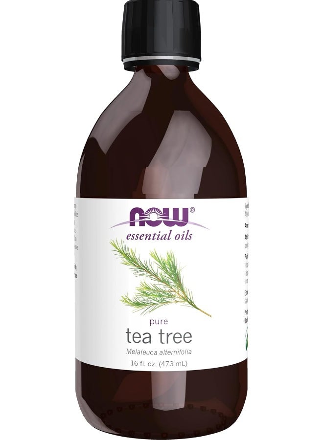 NOW Essential Oils, Tea Tree Oil, Cleansing Aromatherapy Scent, Steam Distilled, 100% Pure, Vegan, Child Resistant Cap, 16-Ounce - Image 1