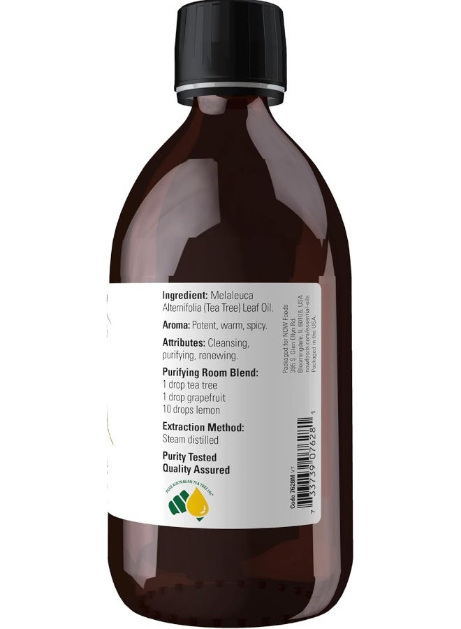 NOW Essential Oils, Tea Tree Oil, Cleansing Aromatherapy Scent, Steam Distilled, 100% Pure, Vegan, Child Resistant Cap, 16-Ounce - Image 2