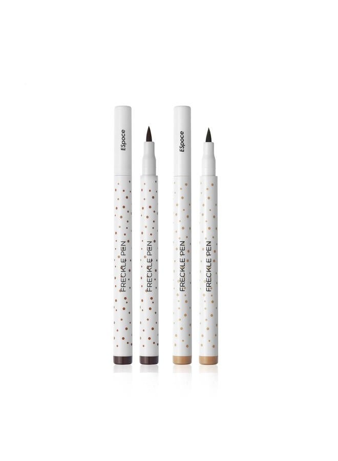 Marine Forest Freckle Pen 2 Colors Waterproof Long Lasting Quick Dry Small Spot Natural Like Face Freckle Makeup Pen, Dark Brown and Light Brown, Upgrade Design - Image 1