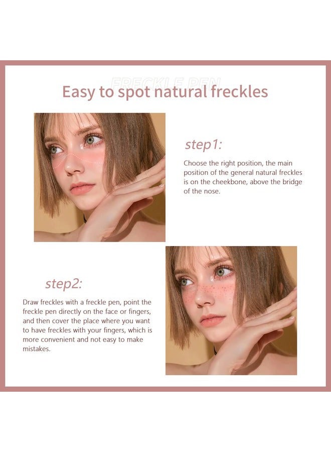 Marine Forest Freckle Pen 2 Colors Waterproof Long Lasting Quick Dry Small Spot Natural Like Face Freckle Makeup Pen, Dark Brown and Light Brown, Upgrade Design - Image 4