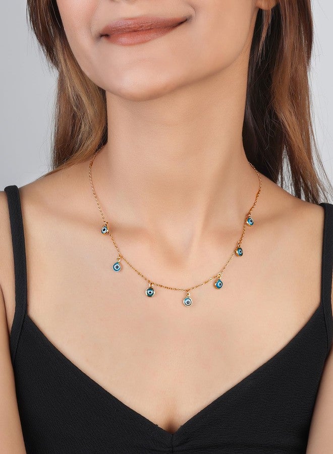 JHB Evil Eye Necklace Turkish Blue Evil Eye Necklace for Women And Girls - Image 4