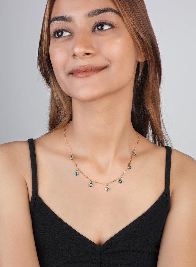 JHB Evil Eye Necklace Turkish Blue Evil Eye Necklace for Women And Girls - Image 2