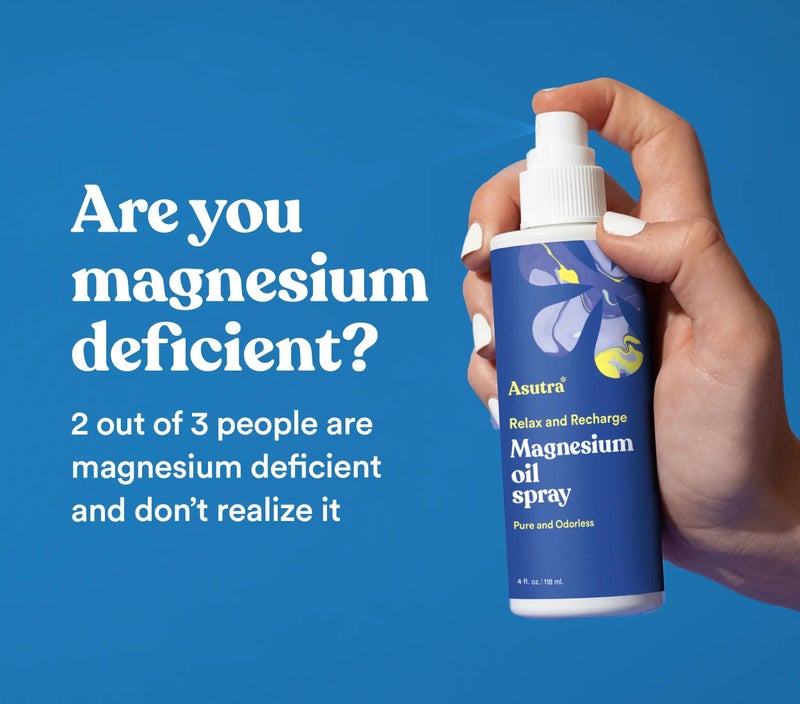 ASUTRA Magnesium Oil Spray, 4 fl oz - Topical Magnesium, Rapid Absorption, Pure, Odorless and Non-Greasy, Magnesium Derived from Zechstein Seabed - Image 4