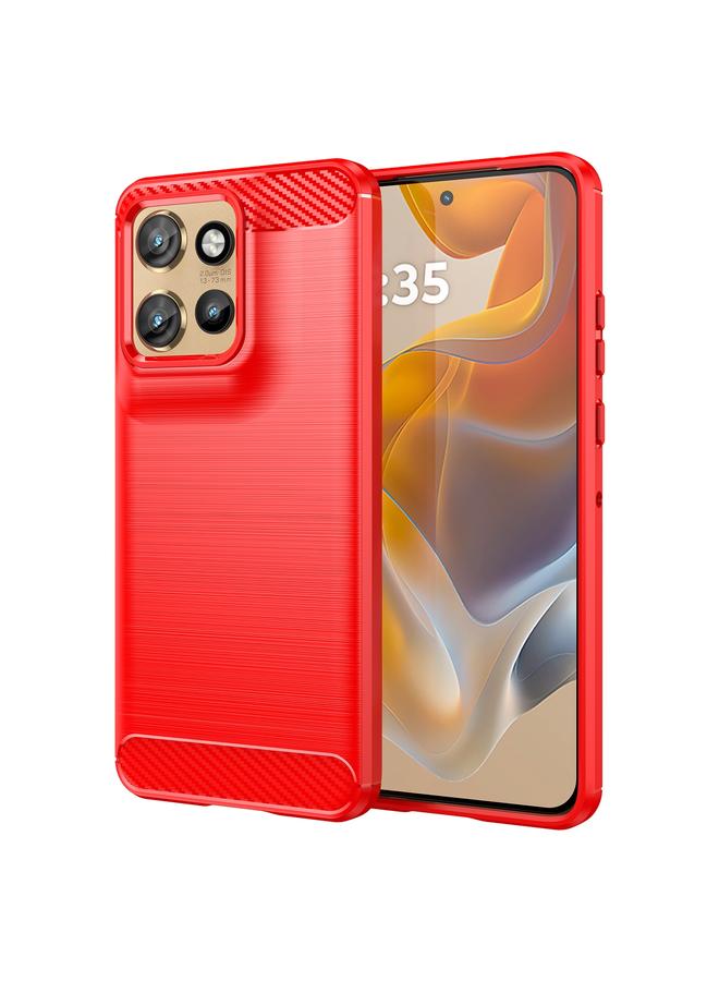 اس-توب جراب لهاتف Motorola Moto S50 مصنوع من ألياف الكربون المصقولة والمصنوعة من مادة TPU - Image 1