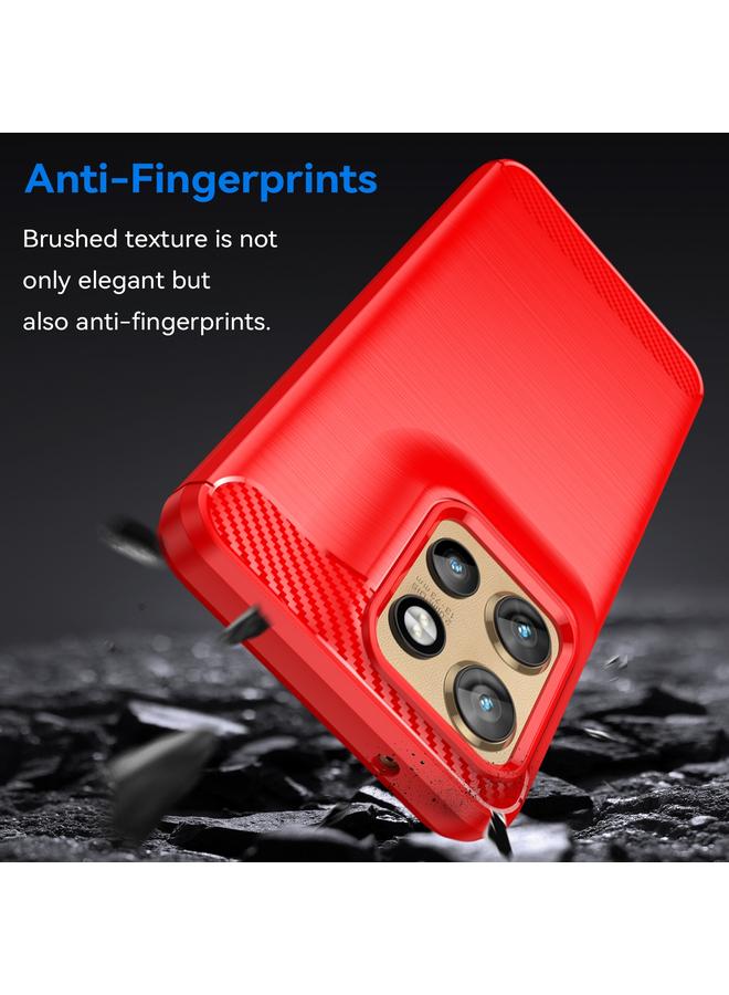 اس-توب جراب لهاتف Motorola Moto S50 مصنوع من ألياف الكربون المصقولة والمصنوعة من مادة TPU - Image 3