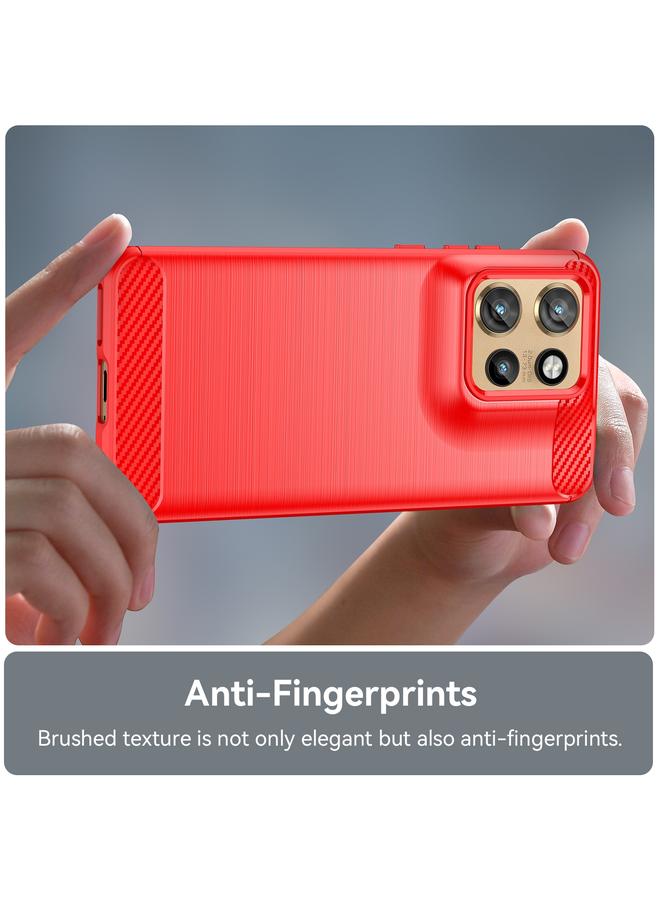 اس-توب جراب لهاتف Motorola Moto S50 مصنوع من ألياف الكربون المصقولة والمصنوعة من مادة TPU - Image 5