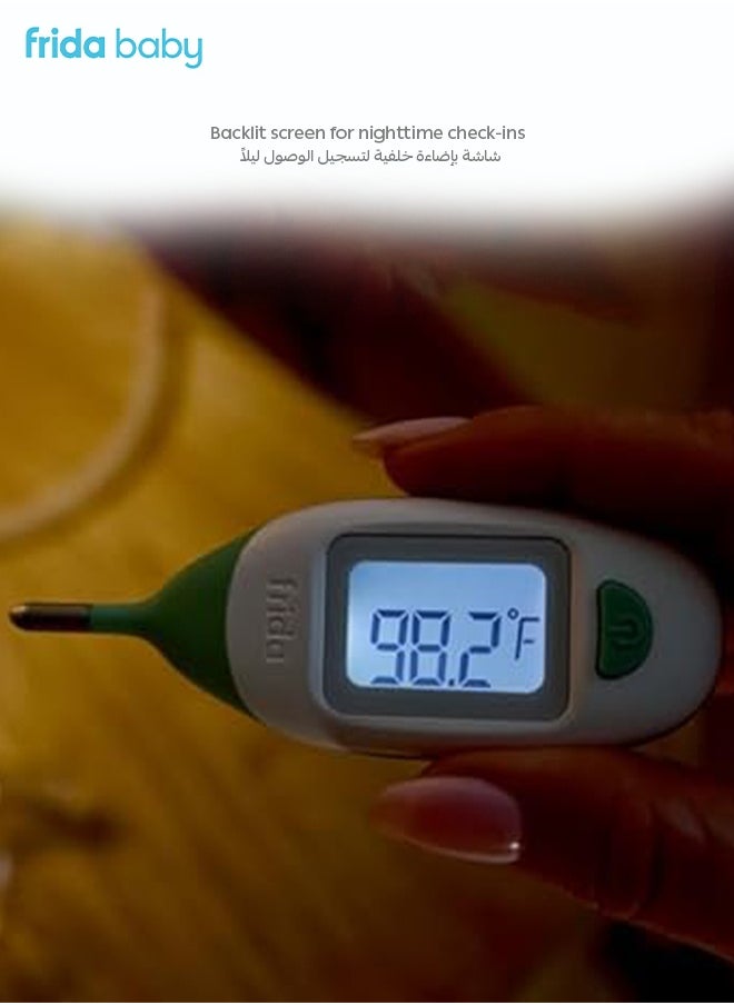 fridababy - 3-in-1 True Temp Thermometer - Quick & Accurate Digital Baby Thermometer for Rectal, Oral & Armpit Use - LED Light, Flexible Tip, Water-Resistant - Image 1