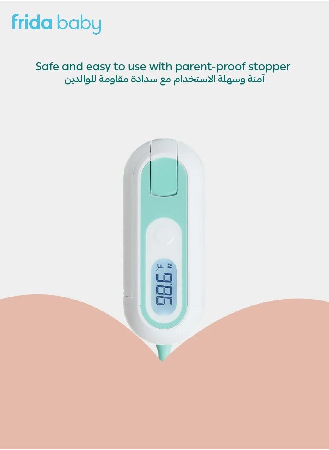 3-in-1 True Temp Thermometer - Quick & Accurate Digital Baby Thermometer for Rectal, Oral & Armpit Use - LED Light, Flexible Tip, Water-Resistant