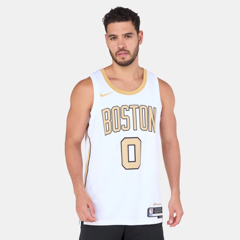 Nike White Men's NBA Boston Celtics City Edition Swingman Basketball Jersey for Men | Best Price UAE