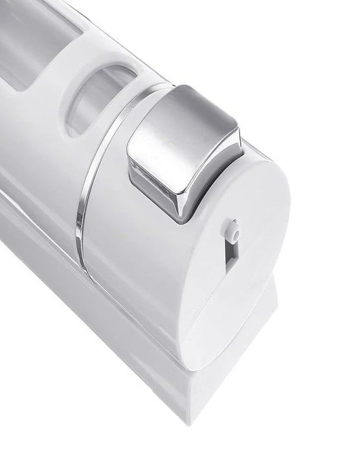 TRENDERA Wall Mounted Soap Dispenser for Bathroom & Kitchen - 400ml Manual Liquid Hand Wash Dispenser - Leakproof & Rustproof Shower Pump - Single Chamber Soap Holder for Sink, Office & Hote (White) - Image 4