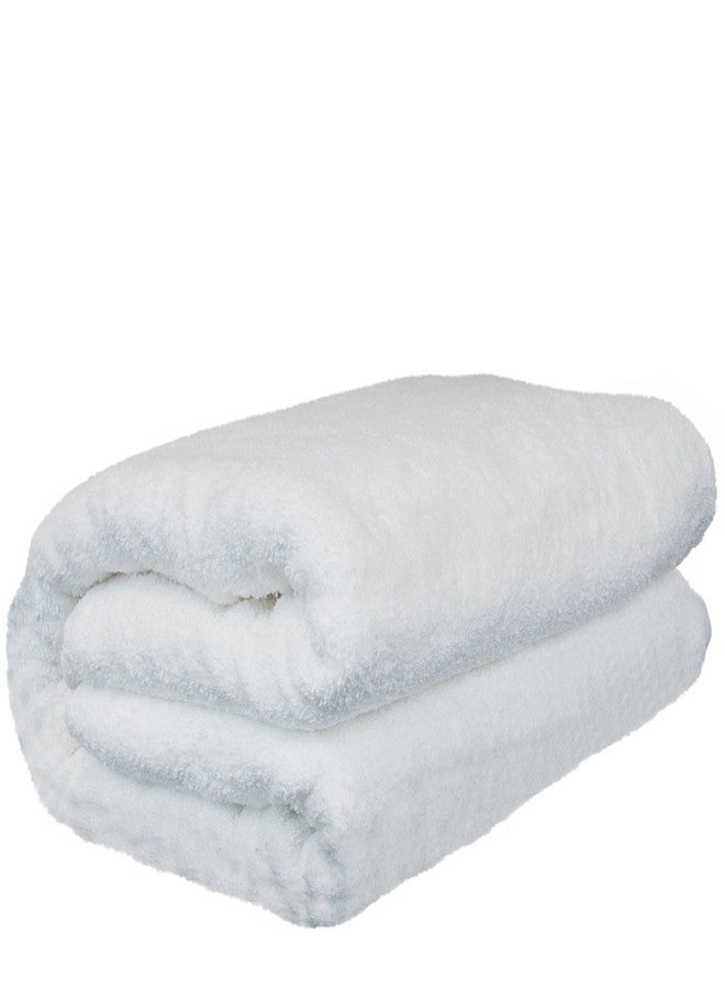 BC BARE COTTON منشفة فاخرة من القطن النقي لفنادق ومنتجعات BC BARE قطن تركي بحجم كبير - أبيض - (40x80 بوصة، مجموعة من 1) - Image 1