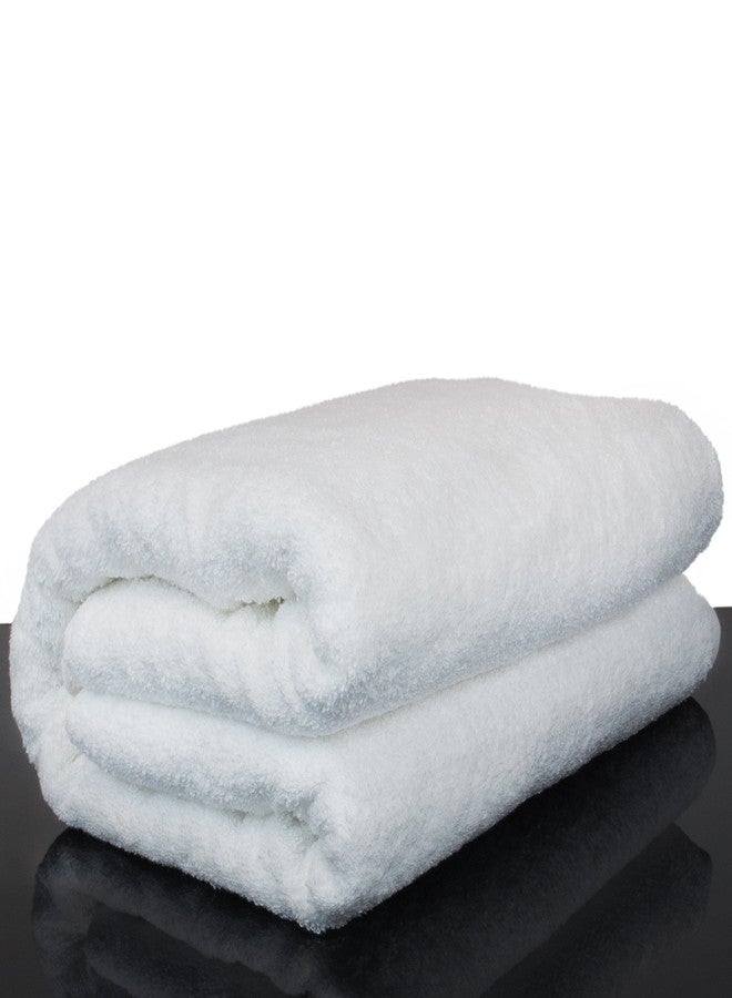 BC BARE COTTON منشفة فاخرة من القطن النقي لفنادق ومنتجعات BC BARE قطن تركي بحجم كبير - أبيض - (40x80 بوصة، مجموعة من 1) - Image 2