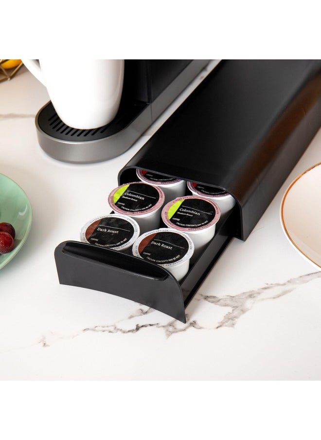 Mind Reader Mind Reader Anchor Collection, Single Serve Coffee Pod Drawer, 12-14 Coffee Pod Capacity, Countertop Organizer, Black  - Image 4