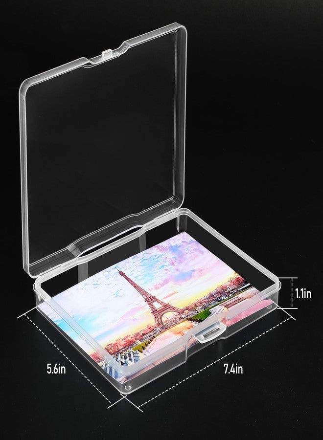 FAAYUCK 5 x 7 Inches Photo Storage Box, 6 Pack Clear Large Photo Organizer Cases Photo Keeper Acid-Free Picture Storage Containers, Craft Storage Box for Photos, Crafts, Stamps etc - Image 2